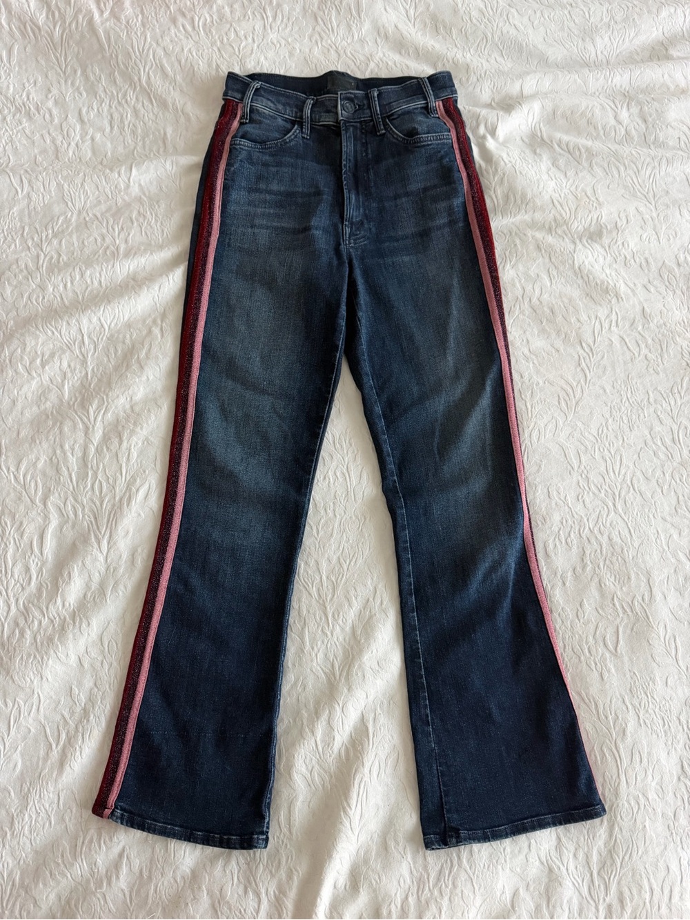 MOTHER The Hustler Ankle Striped Jean